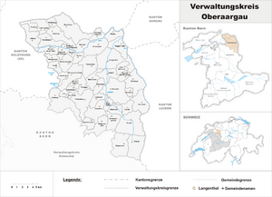Karte Verwaltungskreis Oberaargau 2010