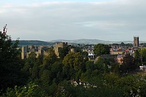 Ludlow Castle from the hills