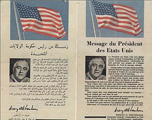 Operation Torch - message from the president of United States to the citizens of Casablanca