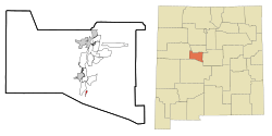 Location of Casa Colorada, New Mexico