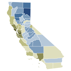 2021 California gubernatorial recall election referendum results map by county