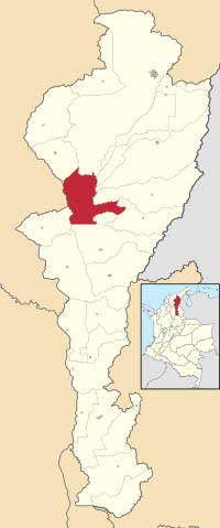 Location of the municipality and town of El Paso in the Department of Cesar.