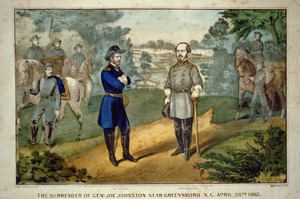 Currier & Ives - The surrender of Genl. Joe Johnston near Greensboro N.C., April 26th 1865