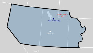 Fort Supply, Utah Territory (Wyoming) map - vector image