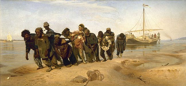 Ilia Efimovich Repin (1844-1930) - Volga Boatmen (1870-1873)