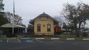 Historic train depot in downtown Magnolia
