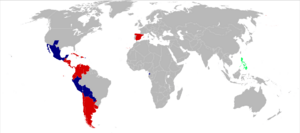 Map of the spanish language uses