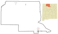 Location of Alcalde, New Mexico
