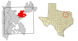 Location of Fate in Rockwall County, Texas