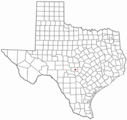 Location of Fredericksburg, Texas