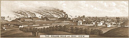 The rolling mills at bay view milwaukee 1882