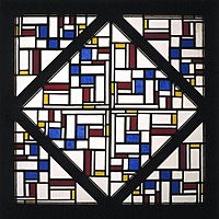 Theo van Doesburg - Composition with window with coloured glass III