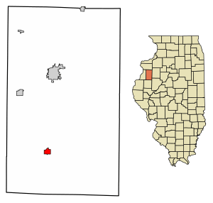 Location of Roseville in Warren County, Illinois