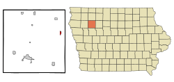 Location of Albert City, Iowa