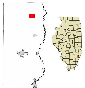 Location of West Salem in Edwards County, Illinois.