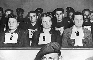 Irma Grese during Belsen Trial