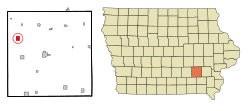 Location of What Cheer, Iowa
