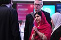 Malala Yousafzai with delegates at the Supporting Syria and the Region conference (24188172004)