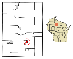 Location of Prentice in Price County, Wisconsin.