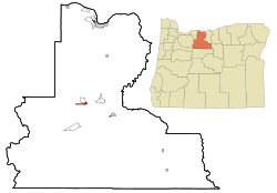 Location of Wamic, Oregon