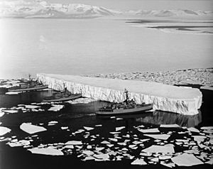 Burton Island, Atka, and Glacier push iceberg in McMurdo Sound (827218l)