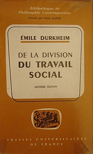Emile Durkheim, Division du travail social maitrier