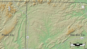 Hicks Dome IL shaded relief v1