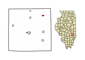 Location of Yale in Jasper County, Illinois