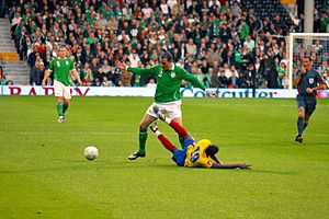John O'Shea Ireland vs Colombia 2008