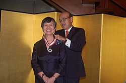 Lydia Yu-Jose being conferred the Order of the Rising Sun.jpg