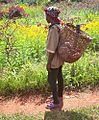Maka woman going to fields