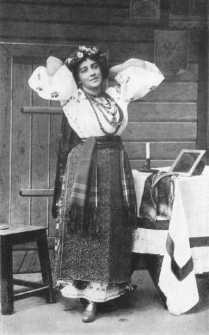 Nikolai Rimsky-Korsakov - Christmas Eve - Yevgeniya Mravina as Oxana, 1895.png