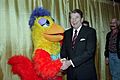 President Ronald Reagan and the Chicken at the San Diego Convention Center in California