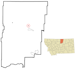Location of Harlem, Montana