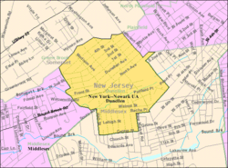 Census Bureau map of Dunellen, New Jersey