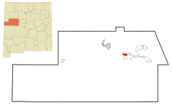 Location of Acomita Lake, New Mexico