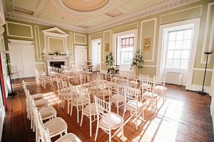 Cusworth Hall wedding set up