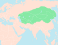 Genghis khan empire at his death