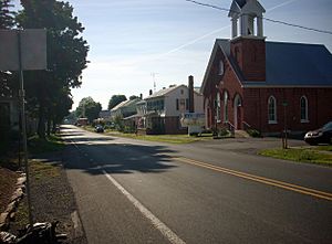 Pennsylvania Route 45 passes through Hartleton