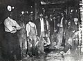 Italian and African-American Clay Miners in Mine Shaft