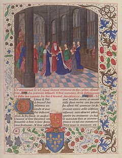 Marriage Edward IV Elizabeth Woodville Wavrin Anciennes Chroniques d'Angleterre Francais 85 f109
