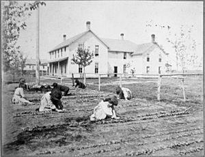 Native American boarding school-school gardens