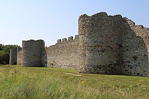 Portchester Castle D shaped towers