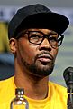 RZA speaking at the 2018 San Diego Comic Con International (cropped)