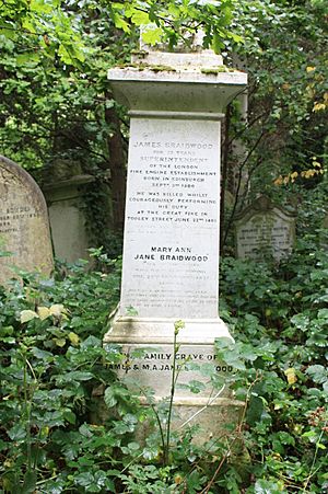 The grave of James Braidwood, Abney Park Cemetery, London