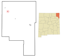 Location of Des Moines, New Mexico