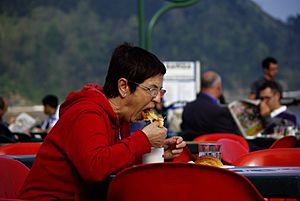 Woman Eating Croissant