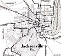 1920 map Jacksonville, Florida Automobile Blue Book