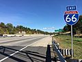 2016-10-28 12 08 38 View east along Interstate 66 just east of Exit 52 (U.S. Route 29 to Virginia State Route 28 South, Centreville) in Centreville, Fairfax County, Virginia