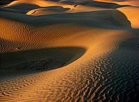 A sunset on the dunes of the Great Indian Thar Desert Rajasthan India